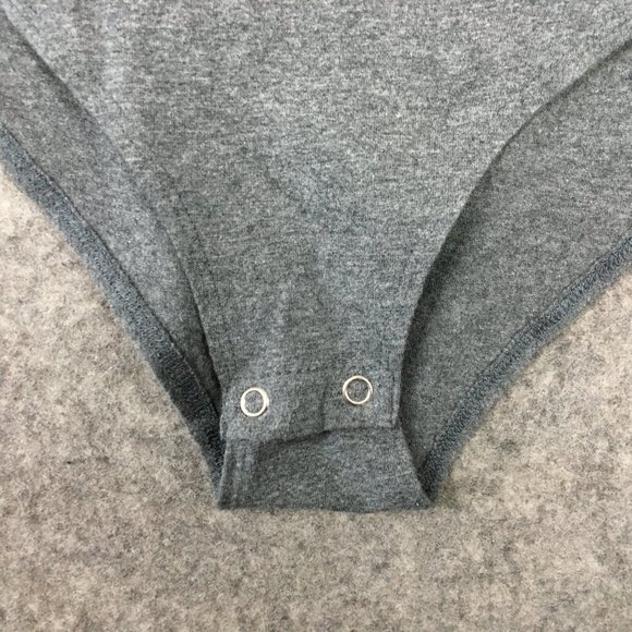 Grayson Threads Bodysuit L Gray Scoop Neck Tank Top Sleeveless Saturday Slim Fit - Picture 2 of 11